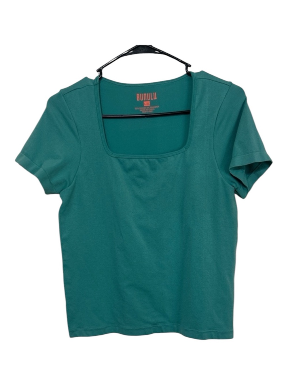 Bunulu Square Neck Short Sleeve Seamless Tee - Women's L/XL